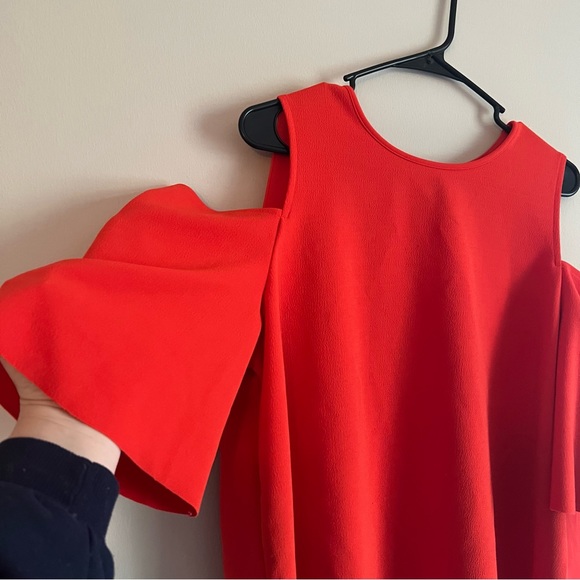 Worthington. XL. Orange Cold-Shoulder Blouse - Picture 2 of 5